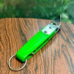 Vintage EKCO Green Bottle Opener Corkscrew Bar Tool USA